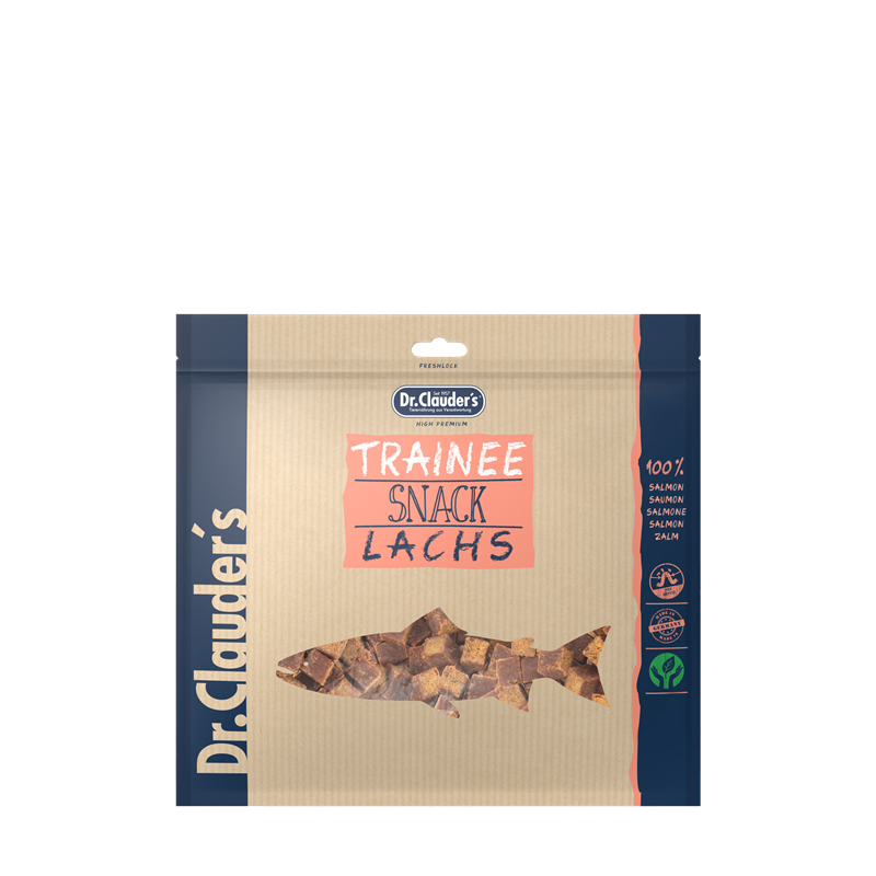 Artikel mit dem Namen Dr.Clauder&#39;s Dog Snack Trainee Lachs im Shop von zoo.de , dem Onlineshop für nachhaltiges Hundefutter und Katzenfutter.