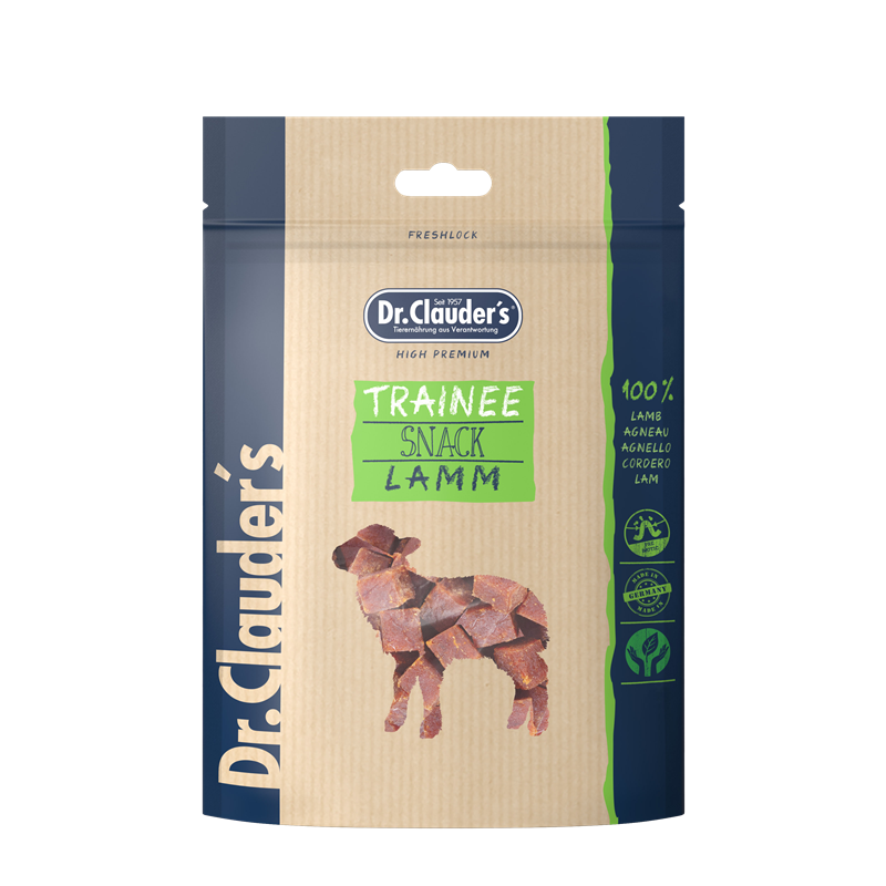 Artikel mit dem Namen Dr.Clauder's Dog Snack Trainee Lammfleisch im Shop von zoo.de , dem Onlineshop für nachhaltiges Hundefutter und Katzenfutter.