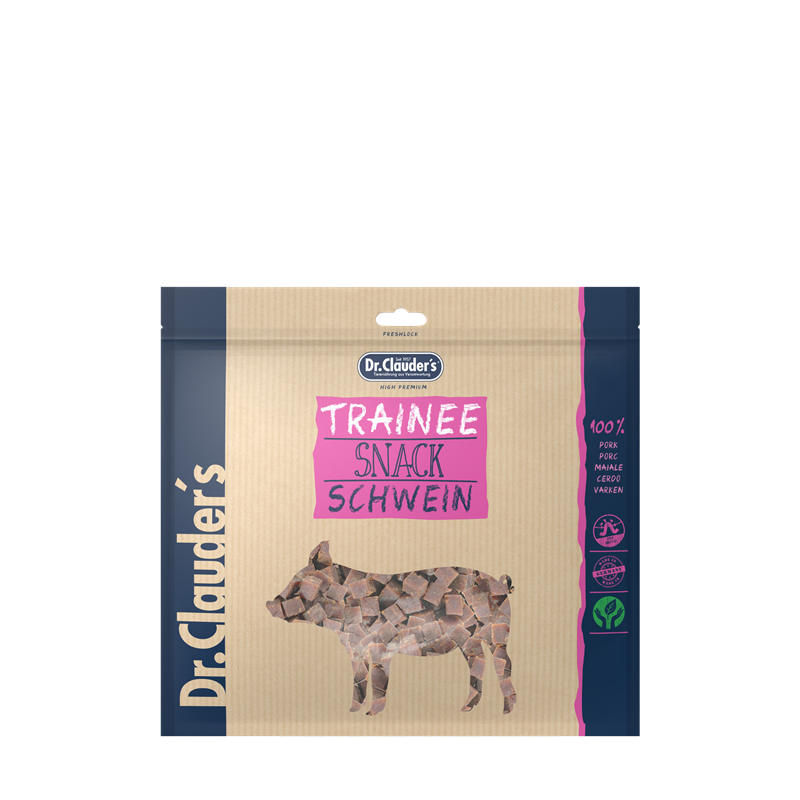 Artikel mit dem Namen Dr.Clauder's Dog Snack Trainee Schweinefleisch im Shop von zoo.de , dem Onlineshop für nachhaltiges Hundefutter und Katzenfutter.