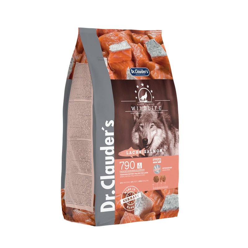 Artikel mit dem Namen Dr.Clauder's Wildlife Lachs im Shop von zoo.de , dem Onlineshop für nachhaltiges Hundefutter und Katzenfutter.