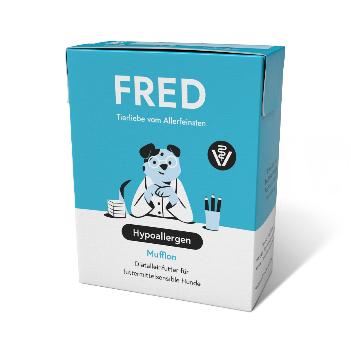 FRED VET Hypoallergen Nassfutter für Hunde, einzelner 390 g Tetra Pak