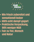 Artikel mit dem Namen FAIR&FRESH Topping Zucchini,Brokkoli,Spinat im Shop von zoo.de , dem Onlineshop für nachhaltiges Hundefutter und Katzenfutter.