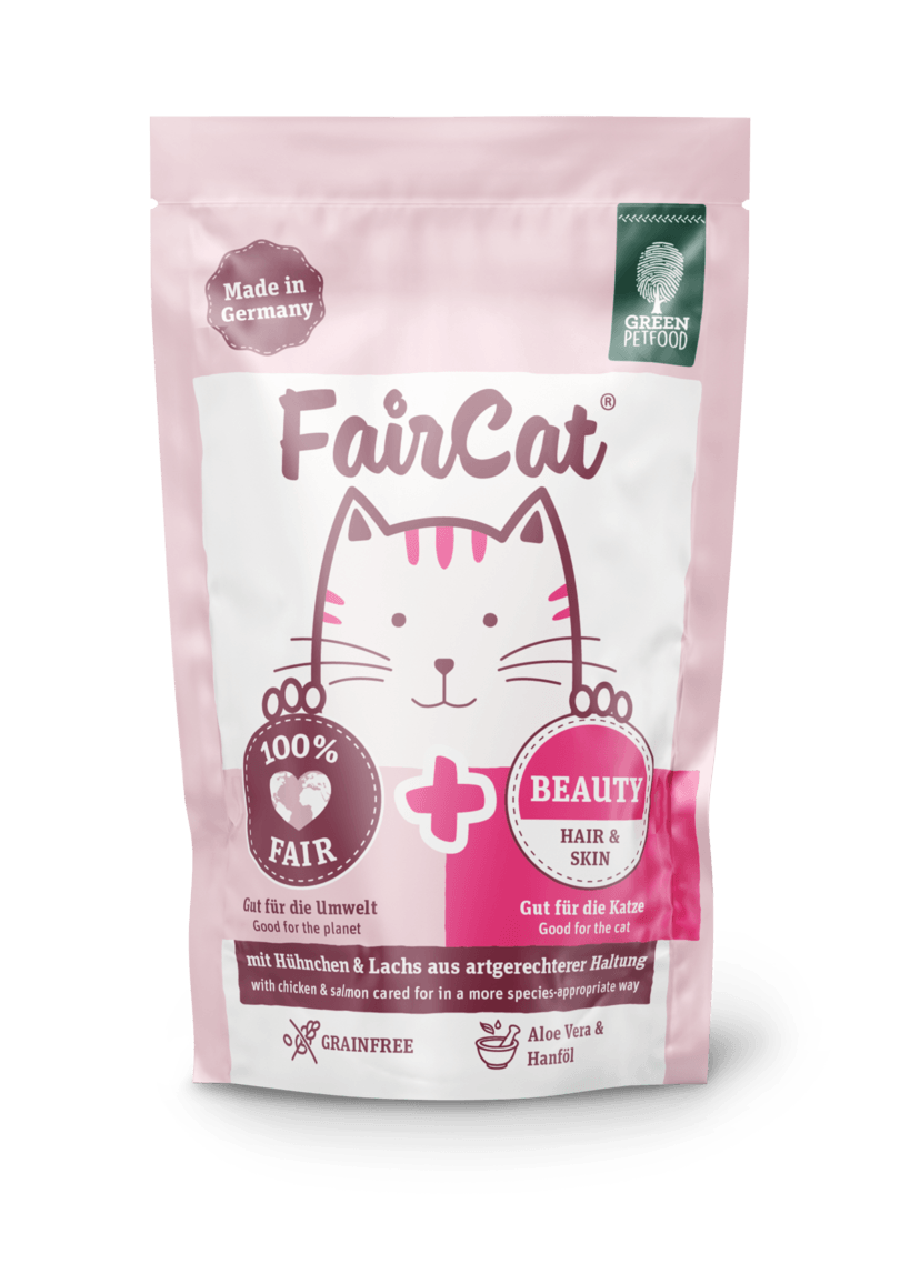 Artikel mit dem Namen FairCat Beauty im Shop von zoo.de , dem Onlineshop für nachhaltiges Hundefutter und Katzenfutter.