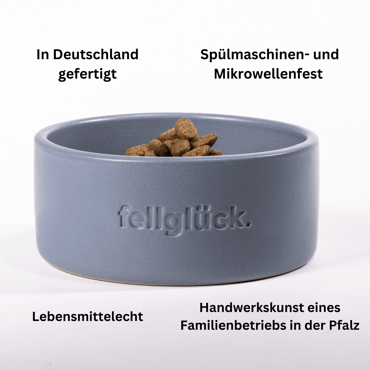 Artikel mit dem Namen Futternapf aus Keramik (Dove Blue) im Shop von zoo.de , dem Onlineshop für nachhaltiges Hundefutter und Katzenfutter.