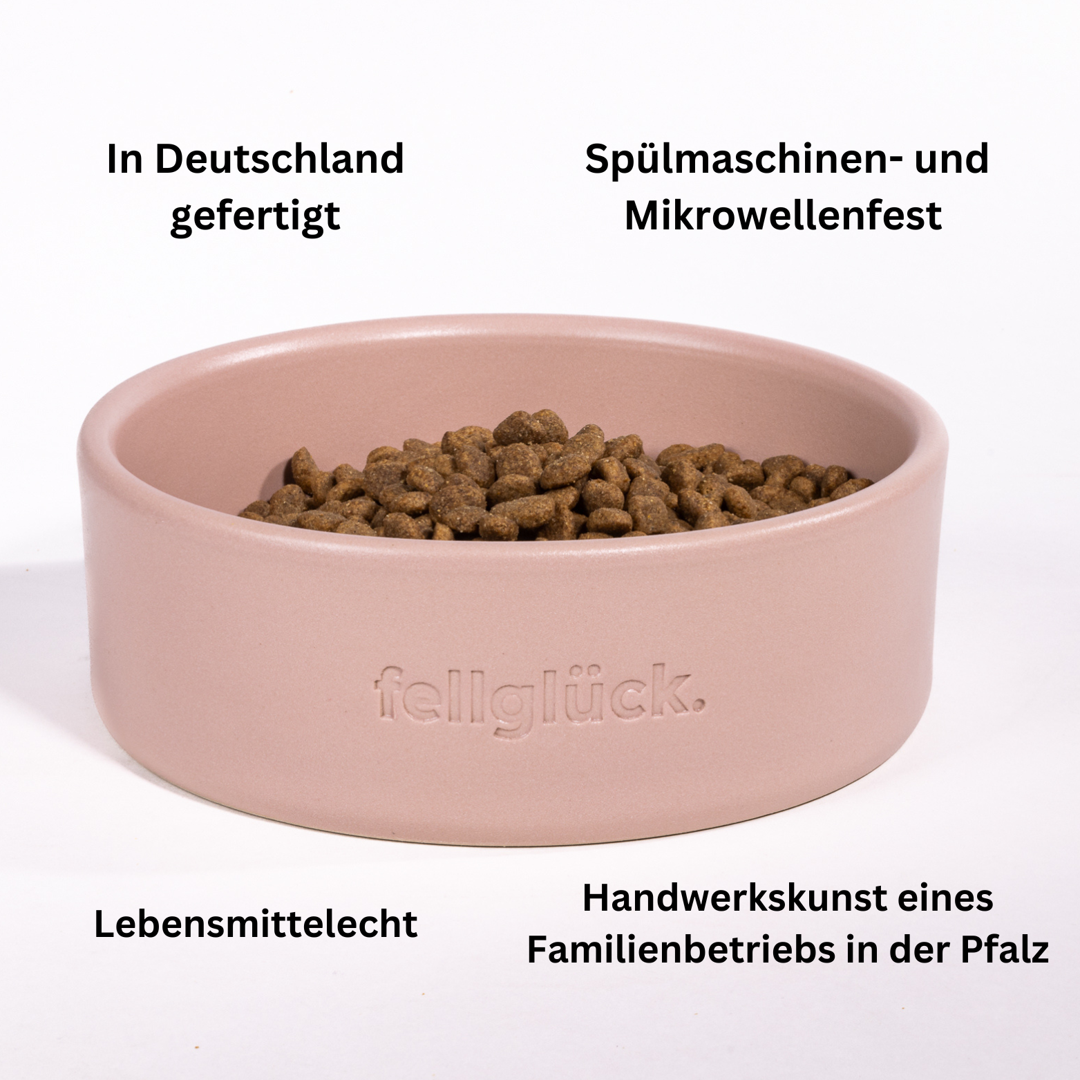 Artikel mit dem Namen Futternapf aus Keramik (Rosé) im Shop von zoo.de , dem Onlineshop für nachhaltiges Hundefutter und Katzenfutter.