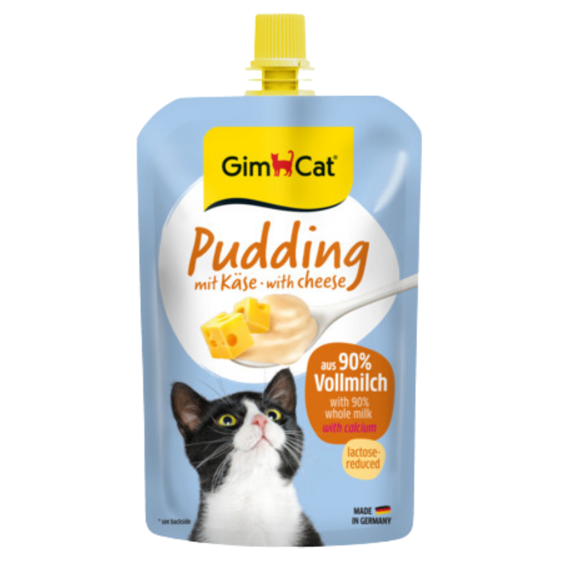 GimCat Pudding mit Käse Milchsnack für Katzen, 100-g-Beutel