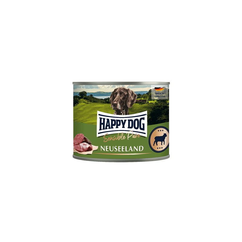 Artikel mit dem Namen Happy Dog Dose Sensible Pure Neuseeland Lamm im Shop von zoo.de , dem Onlineshop für nachhaltiges Hundefutter und Katzenfutter.