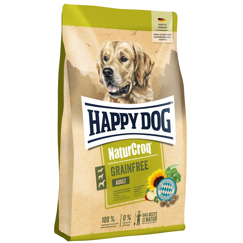 Artikel mit dem Namen Happy Dog Premium NaturCroq Grainfree im Shop von zoo.de , dem Onlineshop für nachhaltiges Hundefutter und Katzenfutter.