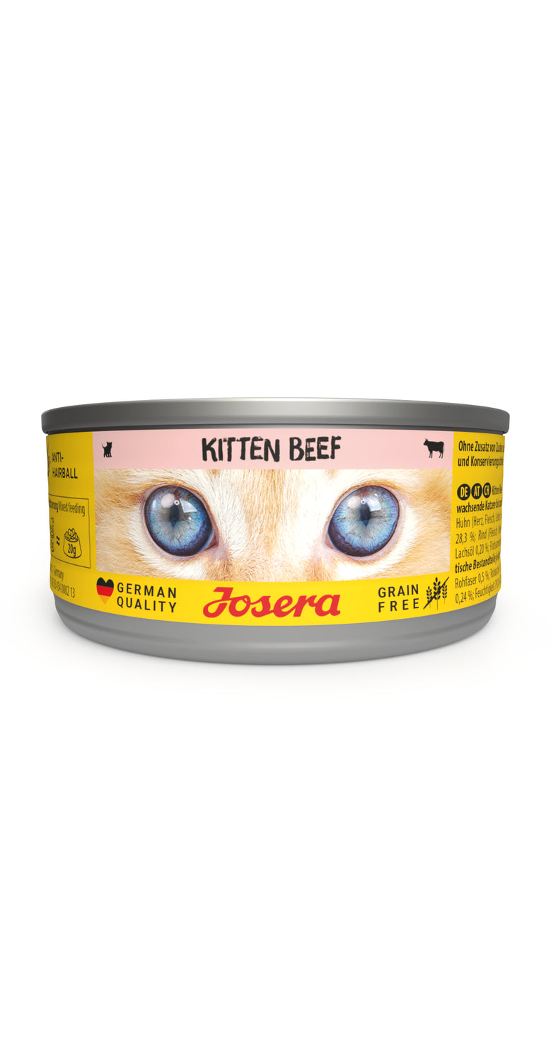 Artikel mit dem Namen Josera Cat Kitten Beef wet im Shop von zoo.de , dem Onlineshop für nachhaltiges Hundefutter und Katzenfutter.