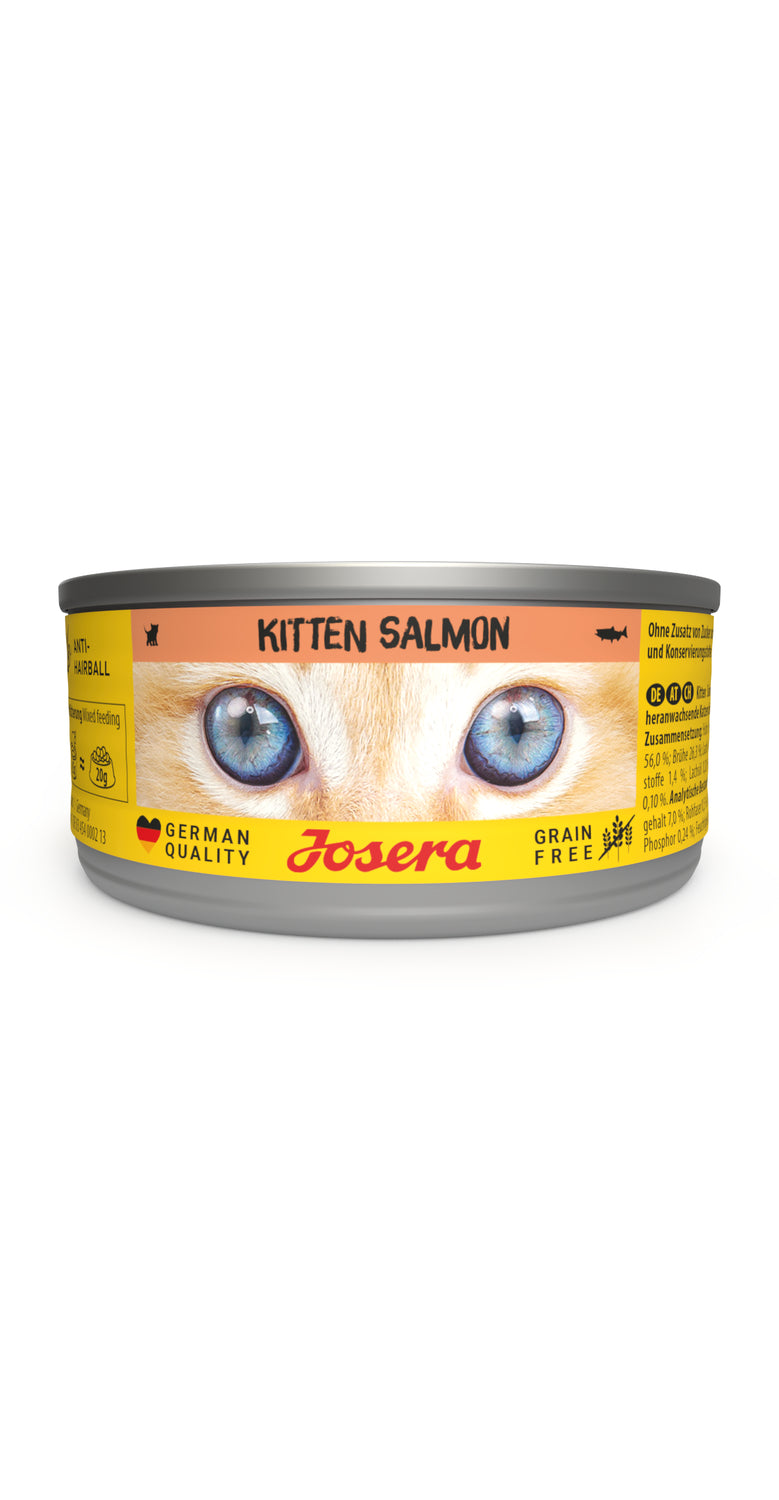 Artikel mit dem Namen Josera Cat Kitten Salmon wet im Shop von zoo.de , dem Onlineshop für nachhaltiges Hundefutter und Katzenfutter.