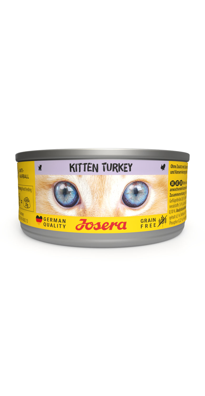 Artikel mit dem Namen Josera Cat Kitten Turkey wet im Shop von zoo.de , dem Onlineshop für nachhaltiges Hundefutter und Katzenfutter.