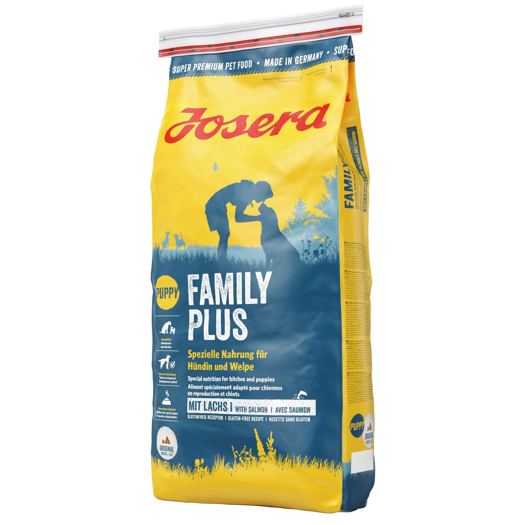 Artikel mit dem Namen Josera Hund Family Plus im Shop von zoo.de , dem Onlineshop für nachhaltiges Hundefutter und Katzenfutter.