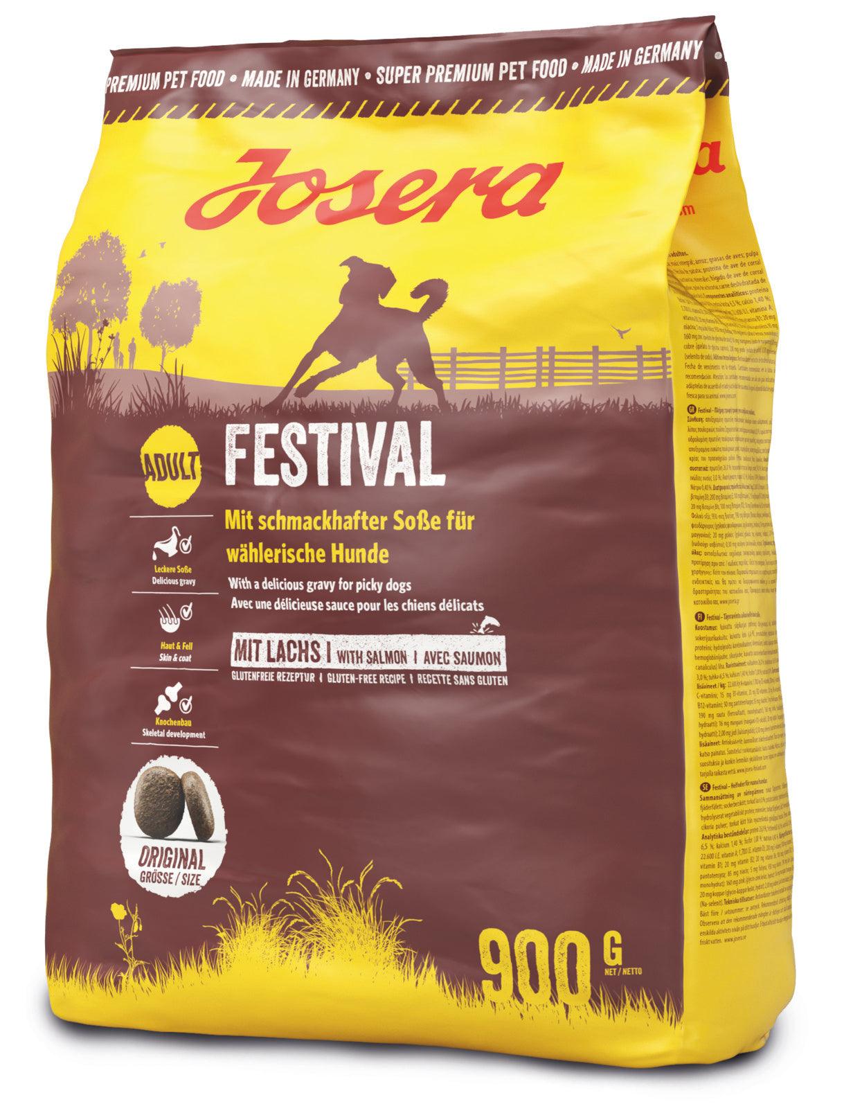 Artikel mit dem Namen Josera Hund Festival im Shop von zoo.de , dem Onlineshop für nachhaltiges Hundefutter und Katzenfutter.