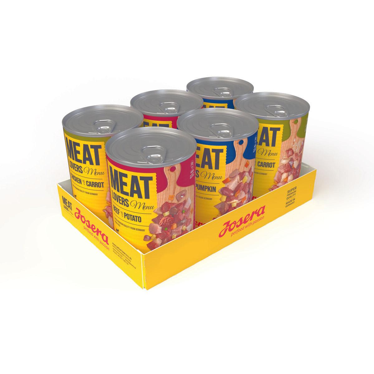 Artikel mit dem Namen Josera Hund MeatLovers Menu Multipack im Shop von zoo.de , dem Onlineshop für nachhaltiges Hundefutter und Katzenfutter.