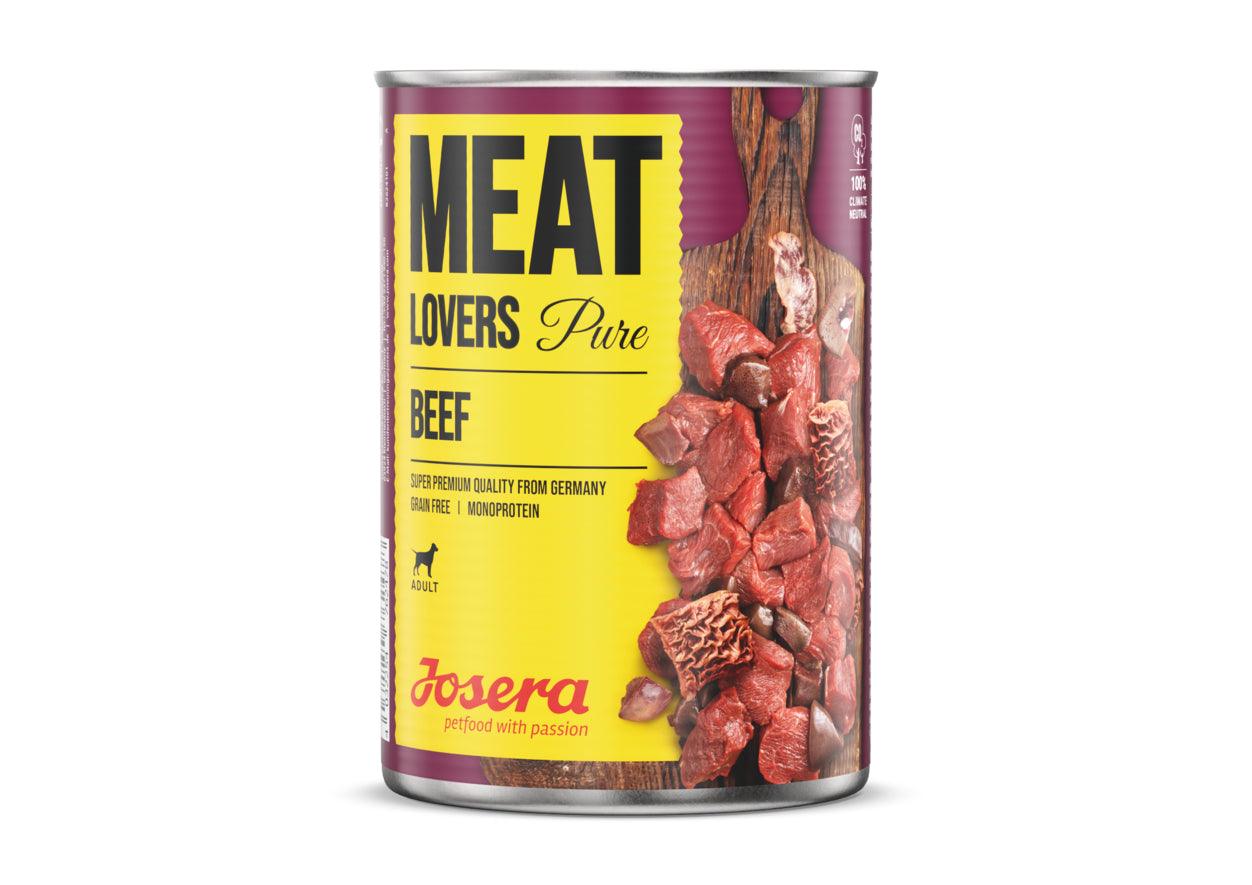 Artikel mit dem Namen Josera Hund MeatLovers Pure Beef im Shop von zoo.de , dem Onlineshop für nachhaltiges Hundefutter und Katzenfutter.