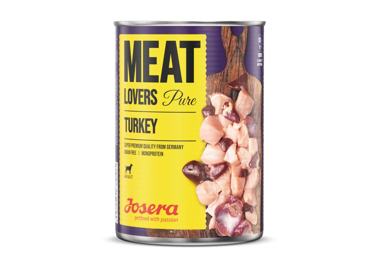 Artikel mit dem Namen Josera Hund MeatLovers Pure Turkey im Shop von zoo.de , dem Onlineshop für nachhaltiges Hundefutter und Katzenfutter.