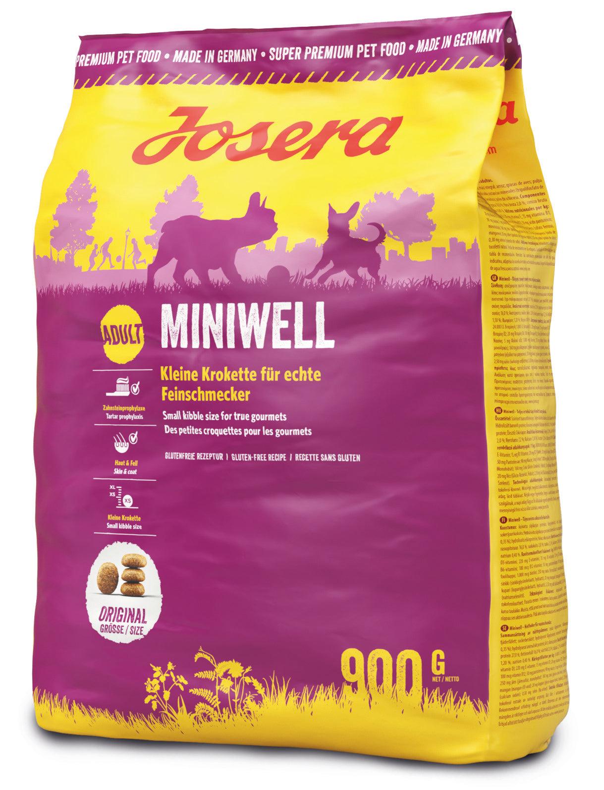 Artikel mit dem Namen Josera Hund Miniwell im Shop von zoo.de , dem Onlineshop für nachhaltiges Hundefutter und Katzenfutter.