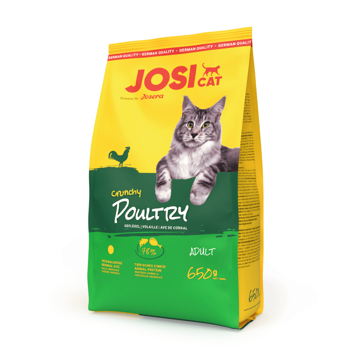 Artikel mit dem Namen Josera JosiCat Crunchy Chicken im Shop von zoo.de , dem Onlineshop für nachhaltiges Hundefutter und Katzenfutter.