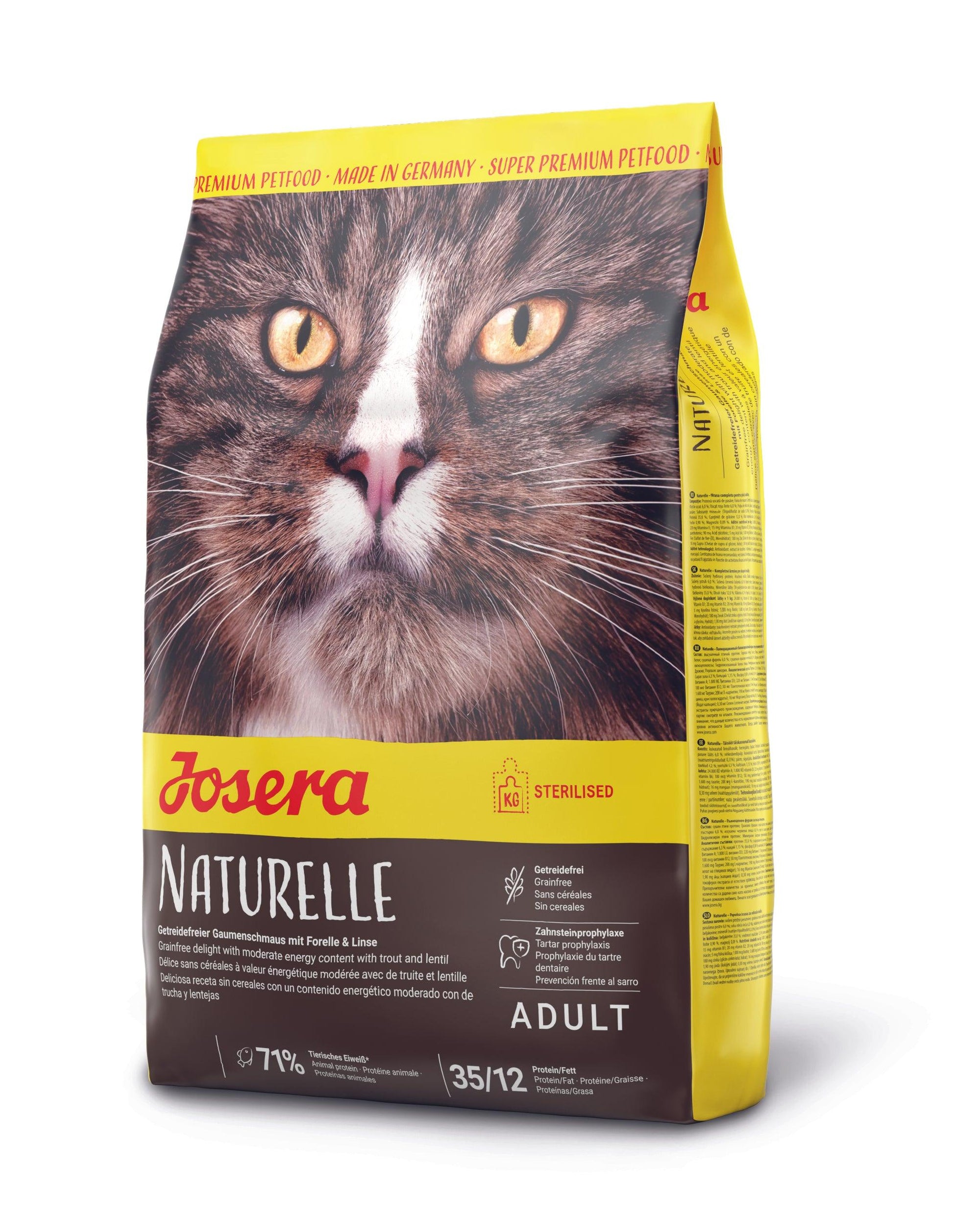 Artikel mit dem Namen Josera Katze Naturelle im Shop von zoo.de , dem Onlineshop für nachhaltiges Hundefutter und Katzenfutter.