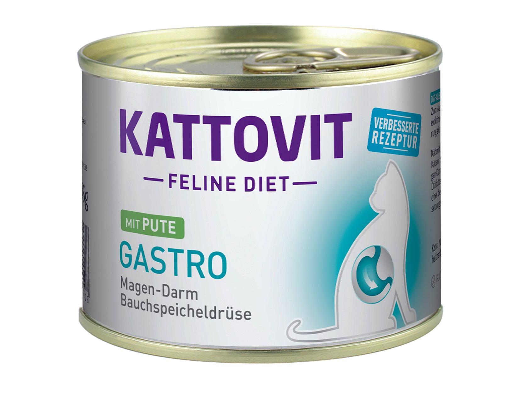 Artikel mit dem Namen Kattovit Feline Diet Gastro Pute im Shop von zoo.de , dem Onlineshop für nachhaltiges Hundefutter und Katzenfutter.