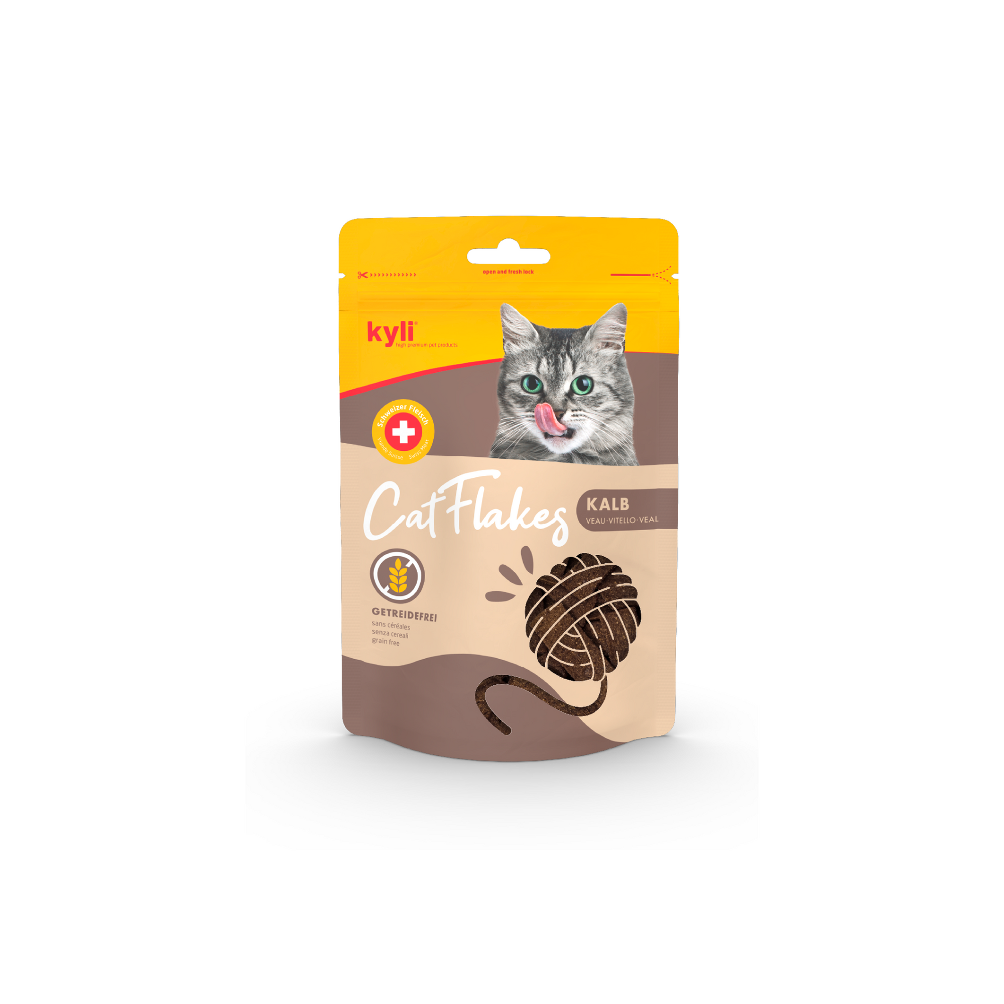 Artikel mit dem Namen kyli CatFlakes Kalb im Shop von zoo.de , dem Onlineshop für nachhaltiges Hundefutter und Katzenfutter.