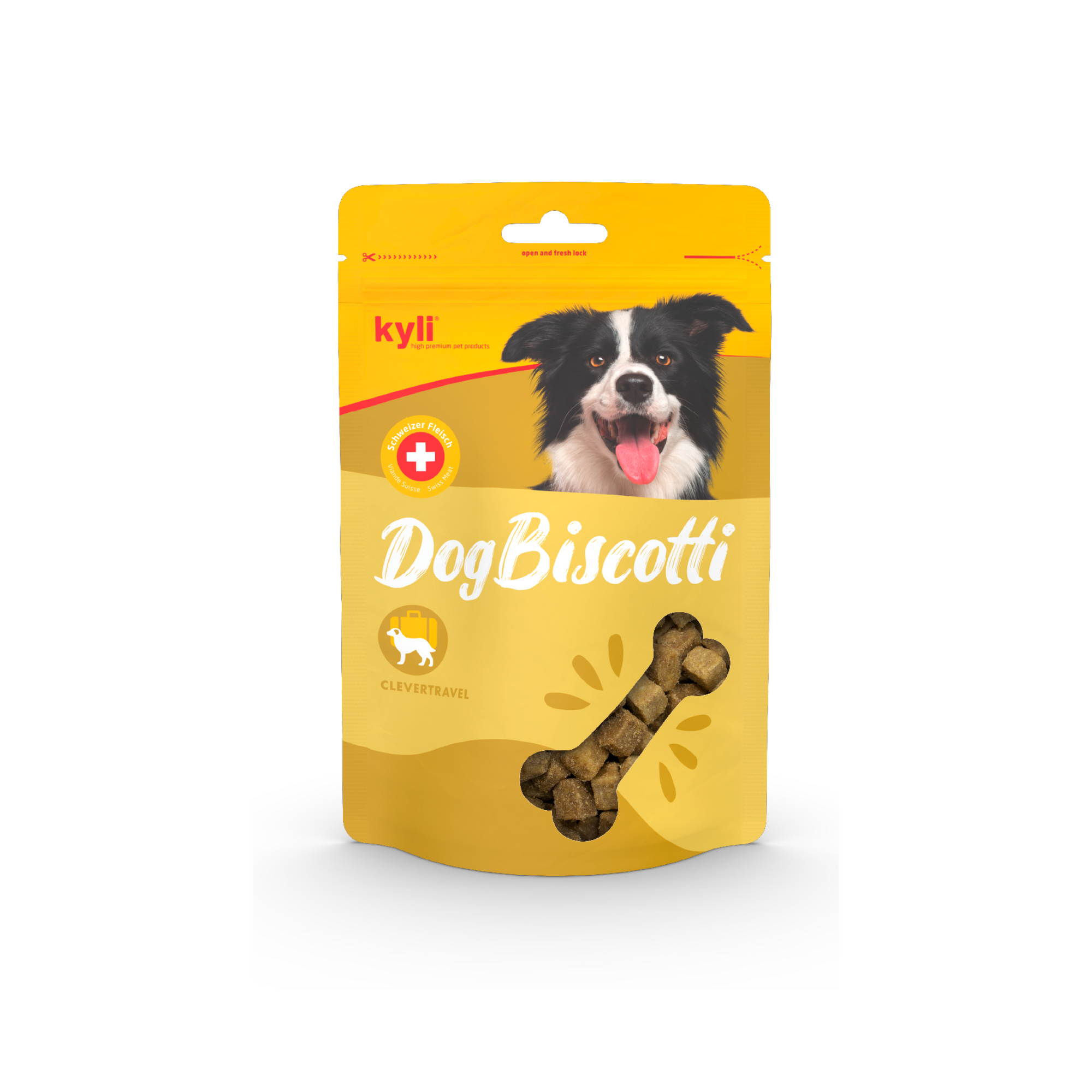 Artikel mit dem Namen kyli DogBiscotti CleverTravel im Shop von zoo.de , dem Onlineshop für nachhaltiges Hundefutter und Katzenfutter.