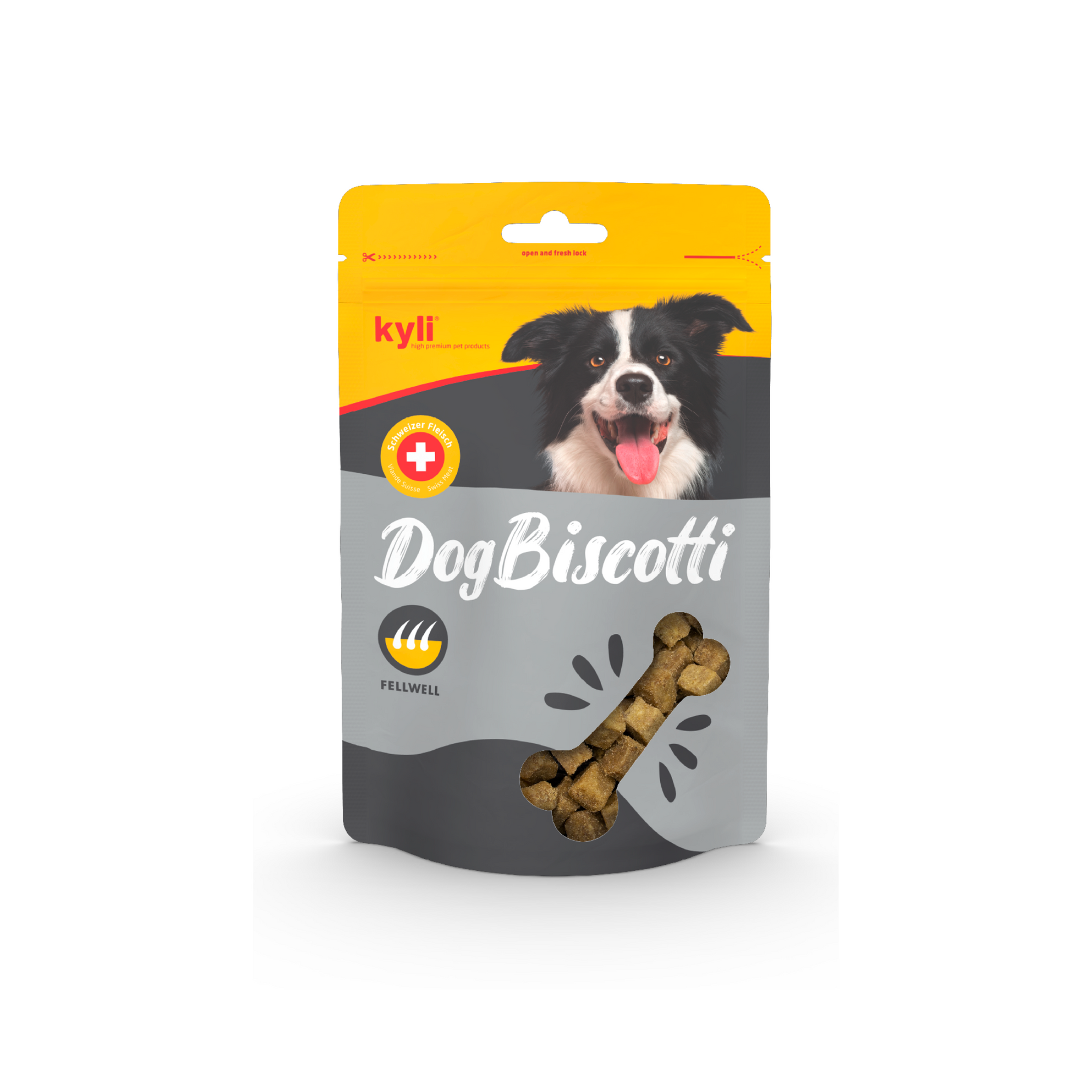 Artikel mit dem Namen kyli DogBiscotti FellWell im Shop von zoo.de , dem Onlineshop für nachhaltiges Hundefutter und Katzenfutter.