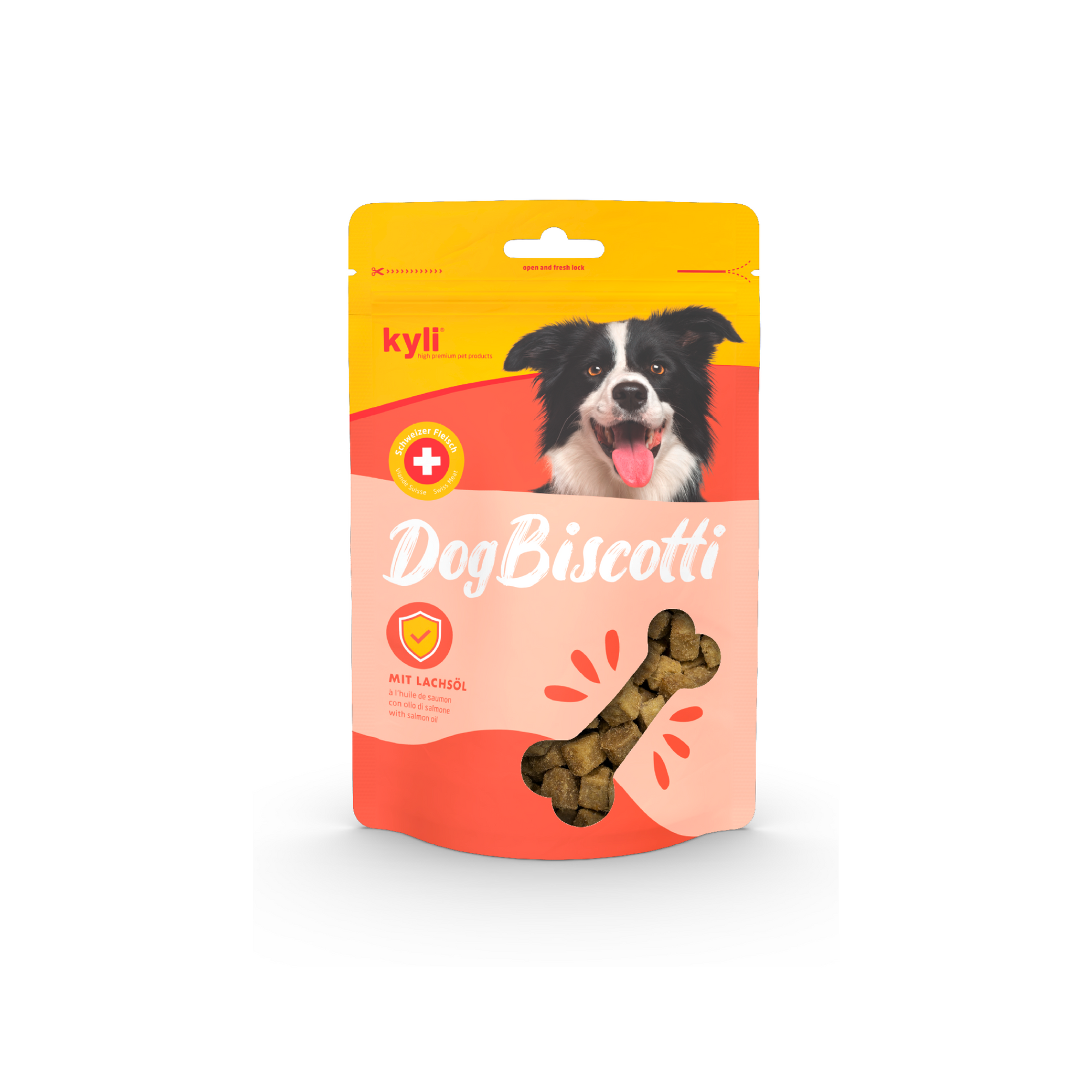 Artikel mit dem Namen kyli DogBiscotti mit Lachsöl im Shop von zoo.de , dem Onlineshop für nachhaltiges Hundefutter und Katzenfutter.