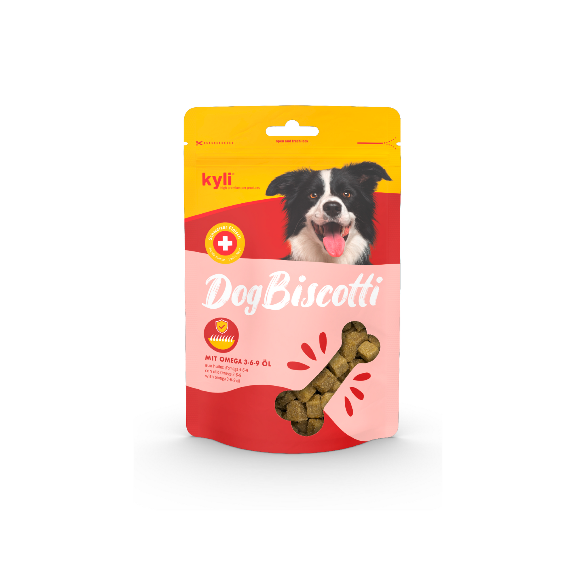 Artikel mit dem Namen kyli DogBiscotti mit Omega 3-6-9 Öl im Shop von zoo.de , dem Onlineshop für nachhaltiges Hundefutter und Katzenfutter.