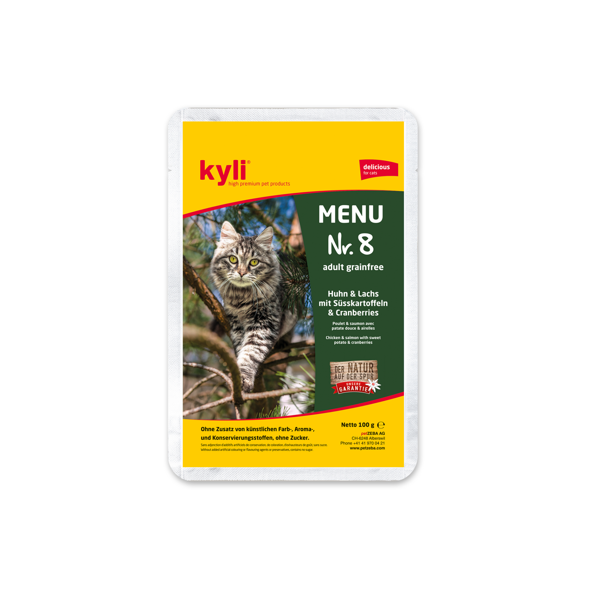 Artikel mit dem Namen kyli Menu Nr. 8 grainfree im Shop von zoo.de , dem Onlineshop für nachhaltiges Hundefutter und Katzenfutter.