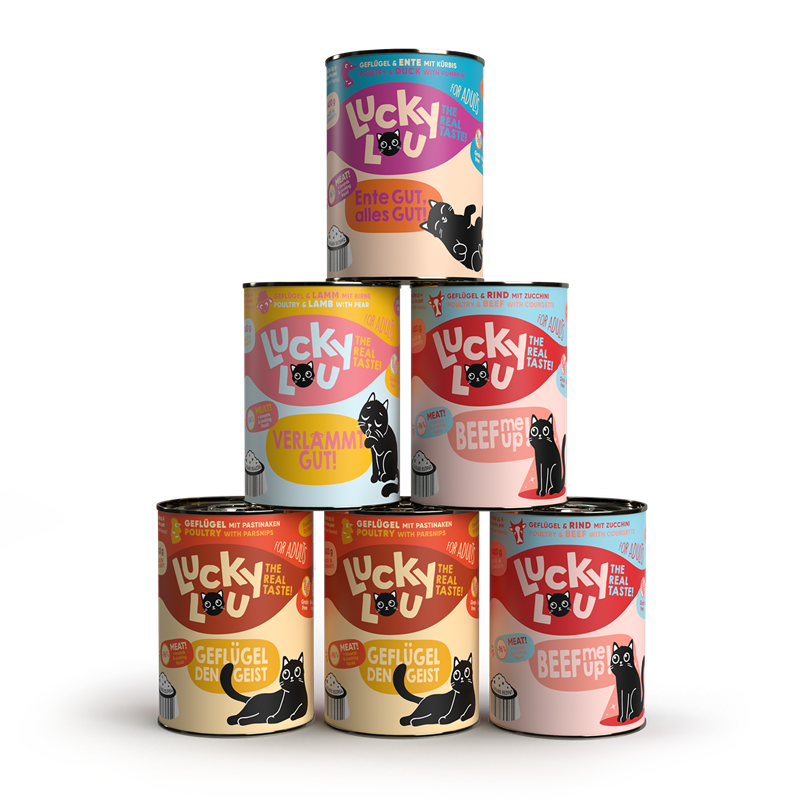 Artikel mit dem Namen Lucky Lou Lifestage Adult Tasty-Mix im Shop von zoo.de , dem Onlineshop für nachhaltiges Hundefutter und Katzenfutter.