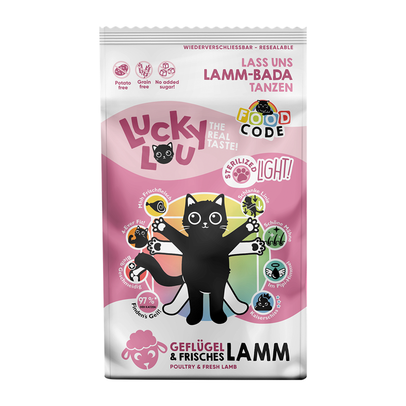 Artikel mit dem Namen Lucky Lou Light Geflügel & Lamm im Shop von zoo.de , dem Onlineshop für nachhaltiges Hundefutter und Katzenfutter.