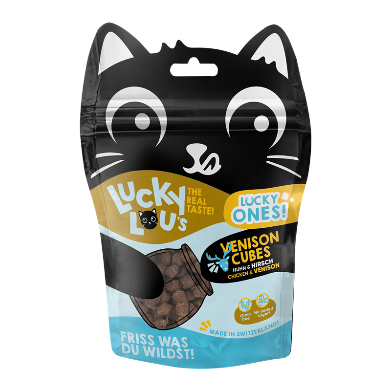 Artikel mit dem Namen Lucky Lou Lucky Ones Cubes im Shop von zoo.de , dem Onlineshop für nachhaltiges Hundefutter und Katzenfutter.