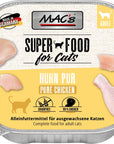 Artikel mit dem Namen MAC's Cat Huhn Pur & Katzenminze im Shop von zoo.de , dem Onlineshop für nachhaltiges Hundefutter und Katzenfutter.