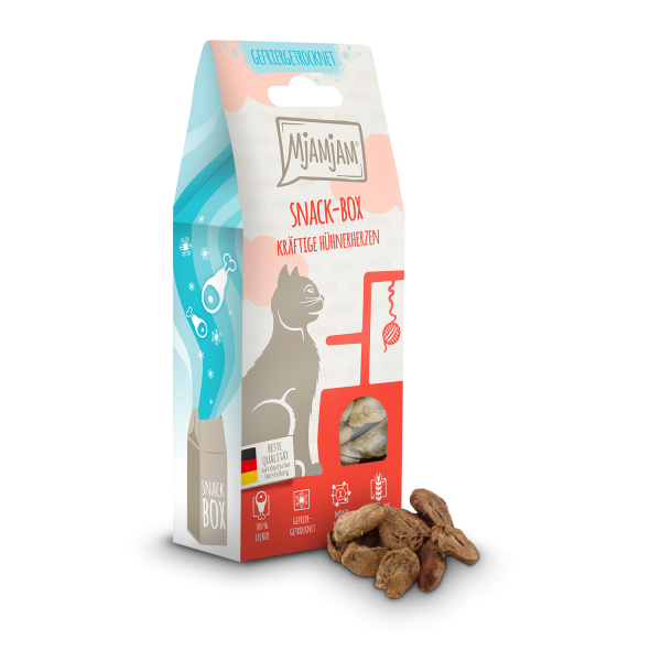 MjAMjAM kräftige Hühnerherzen, Katzensnack 35 g
