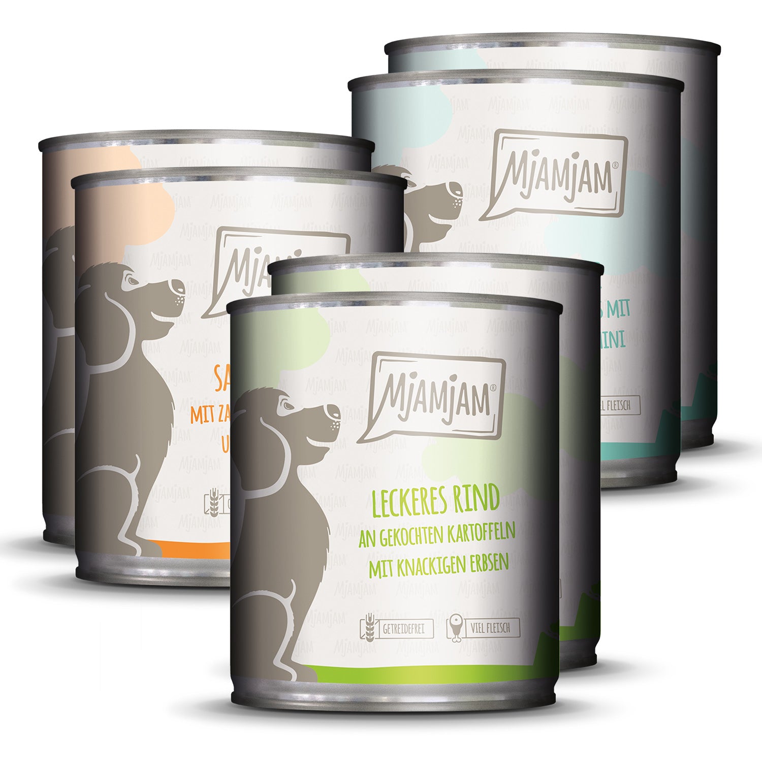 Artikel mit dem Namen MjAMjAM - Hund - Mixpaket I im Shop von zoo.de , dem Onlineshop für nachhaltiges Hundefutter und Katzenfutter.