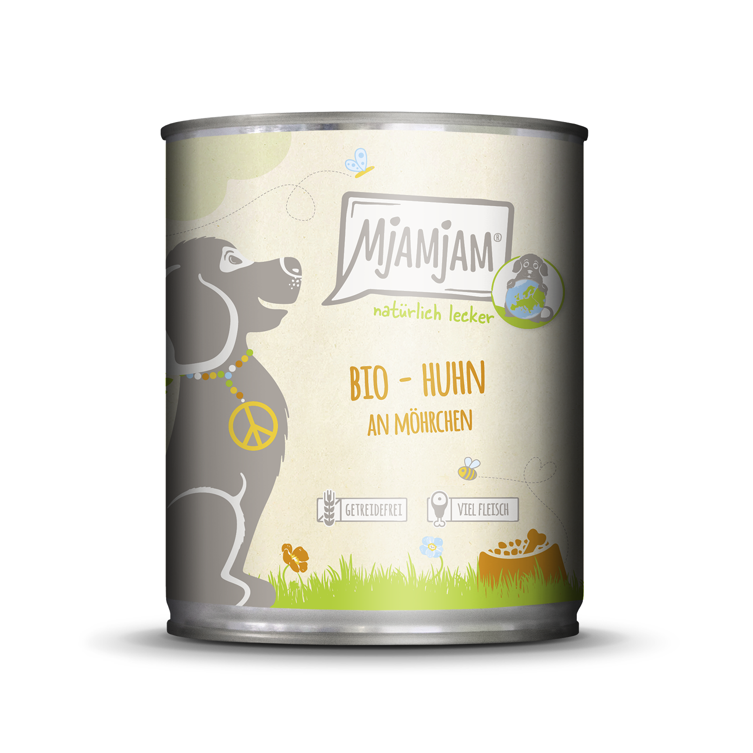 Artikel mit dem Namen MjAMjAM - Hund - natürlich lecker BIO Huhn an Möhrchen im Shop von zoo.de , dem Onlineshop für nachhaltiges Hundefutter und Katzenfutter.