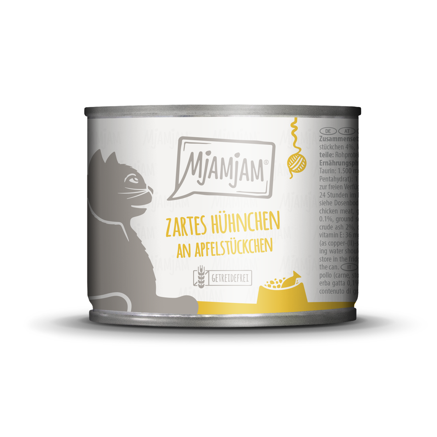 Artikel mit dem Namen MjAMjAM - Katze - Hühnchen an Apfelstückchen im Shop von zoo.de , dem Onlineshop für nachhaltiges Hundefutter und Katzenfutter.