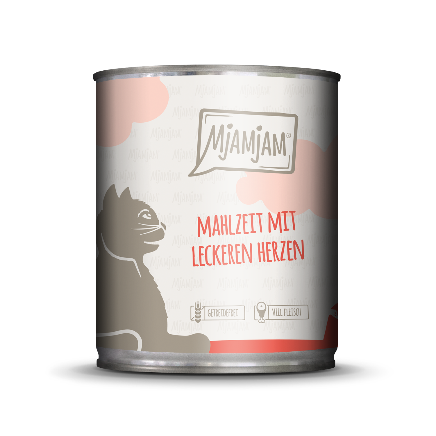 Artikel mit dem Namen MjAMjAM - Katze - Mahlzeit mit leckeren Herzen im Shop von zoo.de , dem Onlineshop für nachhaltiges Hundefutter und Katzenfutter.