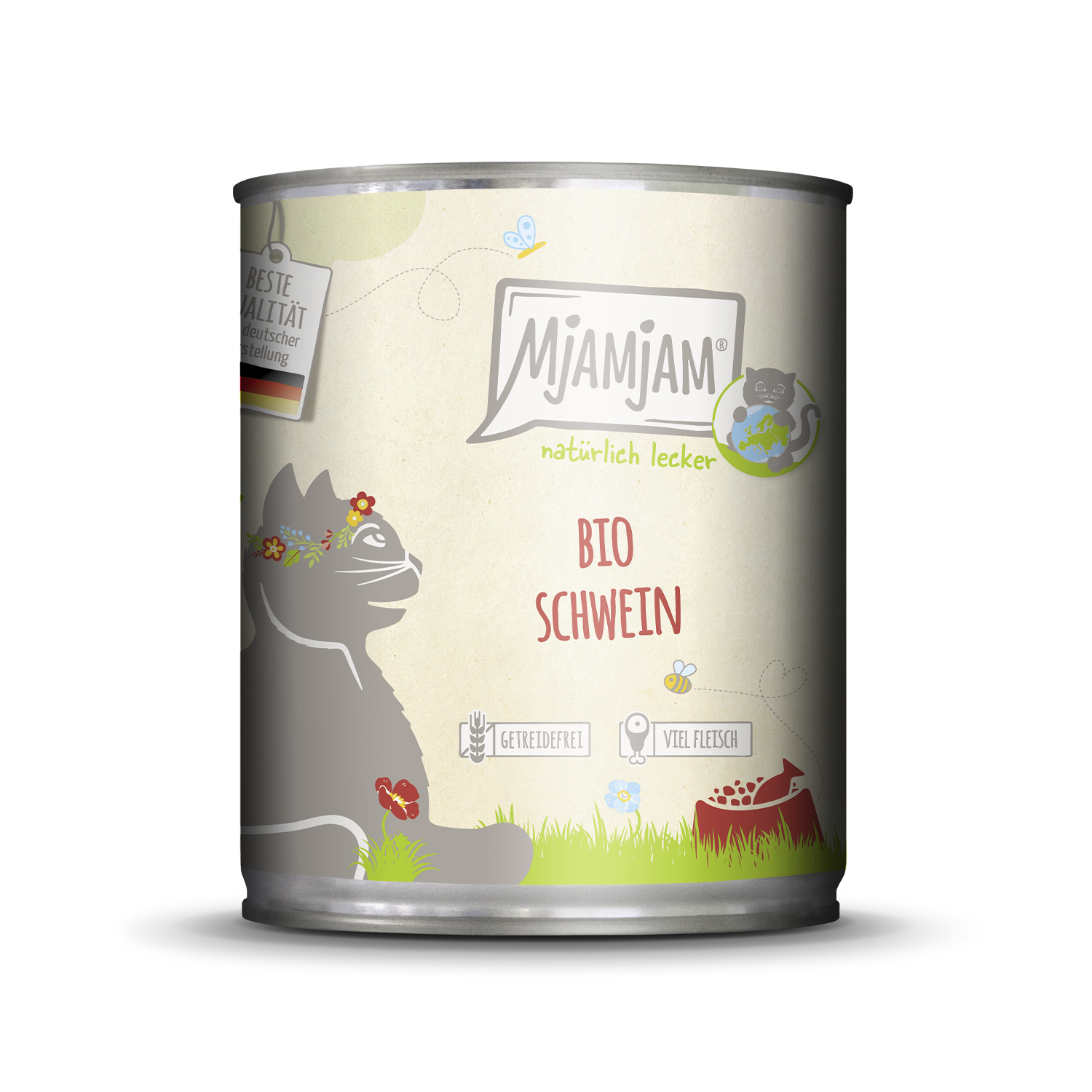 Artikel mit dem Namen MjAMjAM - Katze - natürlich lecker BIO Schwein im Shop von zoo.de , dem Onlineshop für nachhaltiges Hundefutter und Katzenfutter.