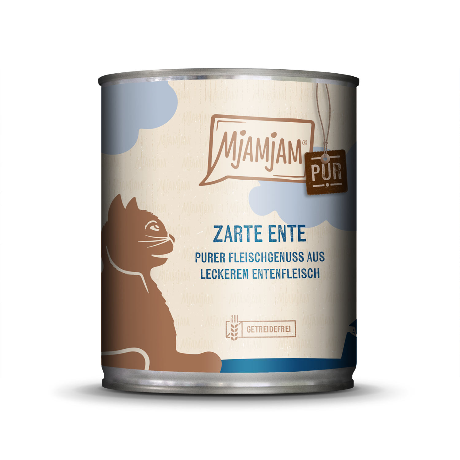 Artikel mit dem Namen MjAMjAM - Katze - purer Fleischgenuss - zarte Ente im Shop von zoo.de , dem Onlineshop für nachhaltiges Hundefutter und Katzenfutter.