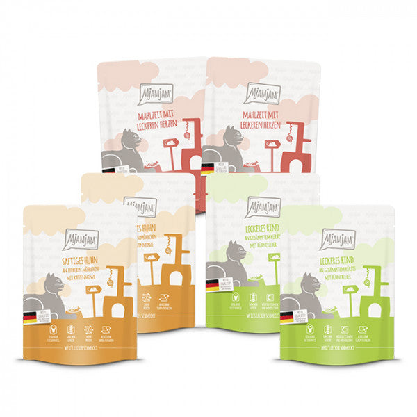 MjAMjAM leckere Mahlzeiten Mixpaket I für Katzen, 6 x 300 g