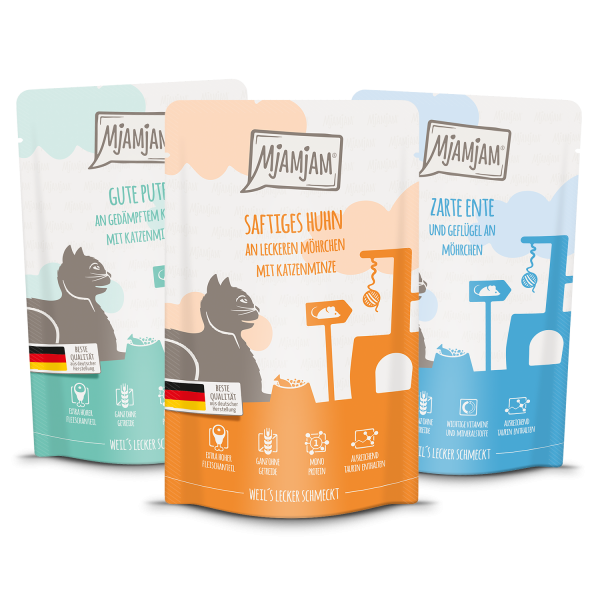 MjAMjAM Mixpaket IV Huhn, Ente und Pute, 12 x 125 g