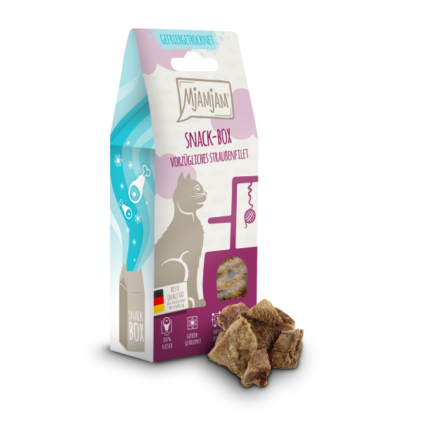 MjAMjAM vorzügliches Straußenfilet, Katzensnack 40 g