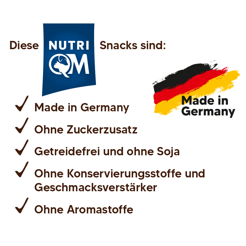 Artikel mit dem Namen NutriQM Hund Dental Care Hirsch im Shop von zoo.de , dem Onlineshop für nachhaltiges Hundefutter und Katzenfutter.