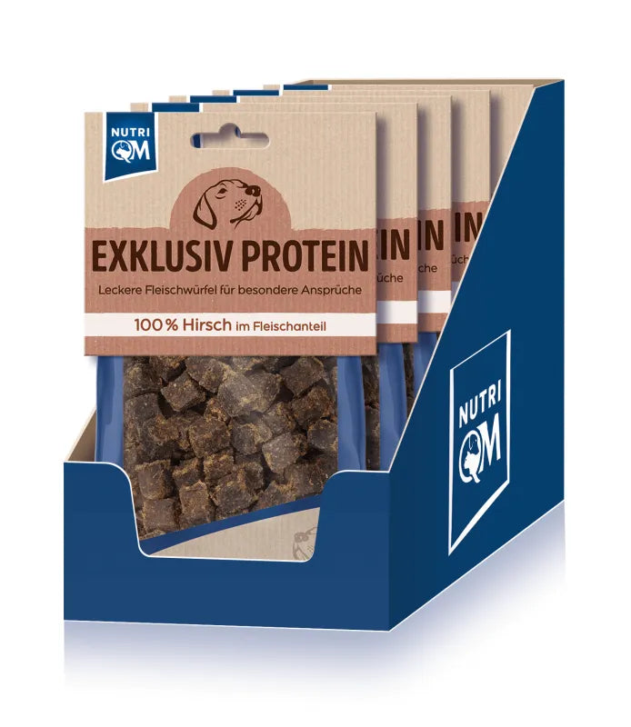 Artikel mit dem Namen NutriQM Hund Exklusiv Protein Hirsch im Shop von zoo.de , dem Onlineshop für nachhaltiges Hundefutter und Katzenfutter.