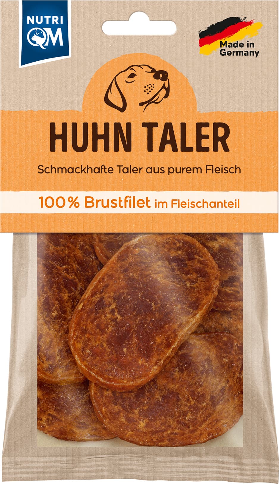 Artikel mit dem Namen NutriQM Hund Huhn Taler aus Brustfilet im Shop von zoo.de , dem Onlineshop für nachhaltiges Hundefutter und Katzenfutter.