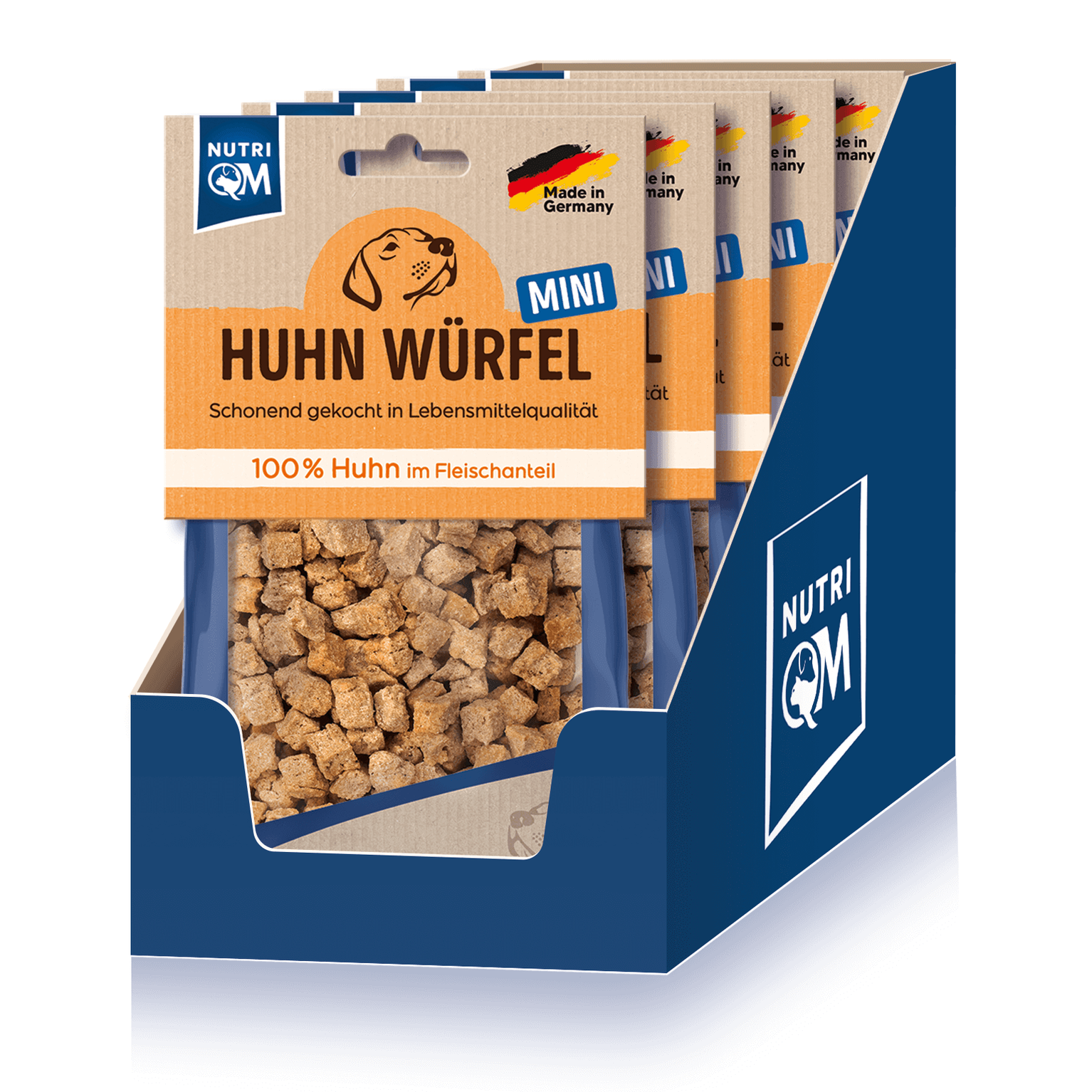 Artikel mit dem Namen NutriQM Hund Huhn Würfel mini im Shop von zoo.de , dem Onlineshop für nachhaltiges Hundefutter und Katzenfutter.
