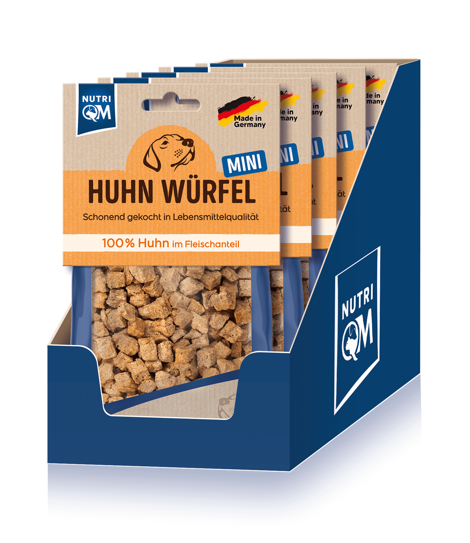 Artikel mit dem Namen NutriQM Hund Huhn Würfel mini im Shop von zoo.de , dem Onlineshop für nachhaltiges Hundefutter und Katzenfutter.