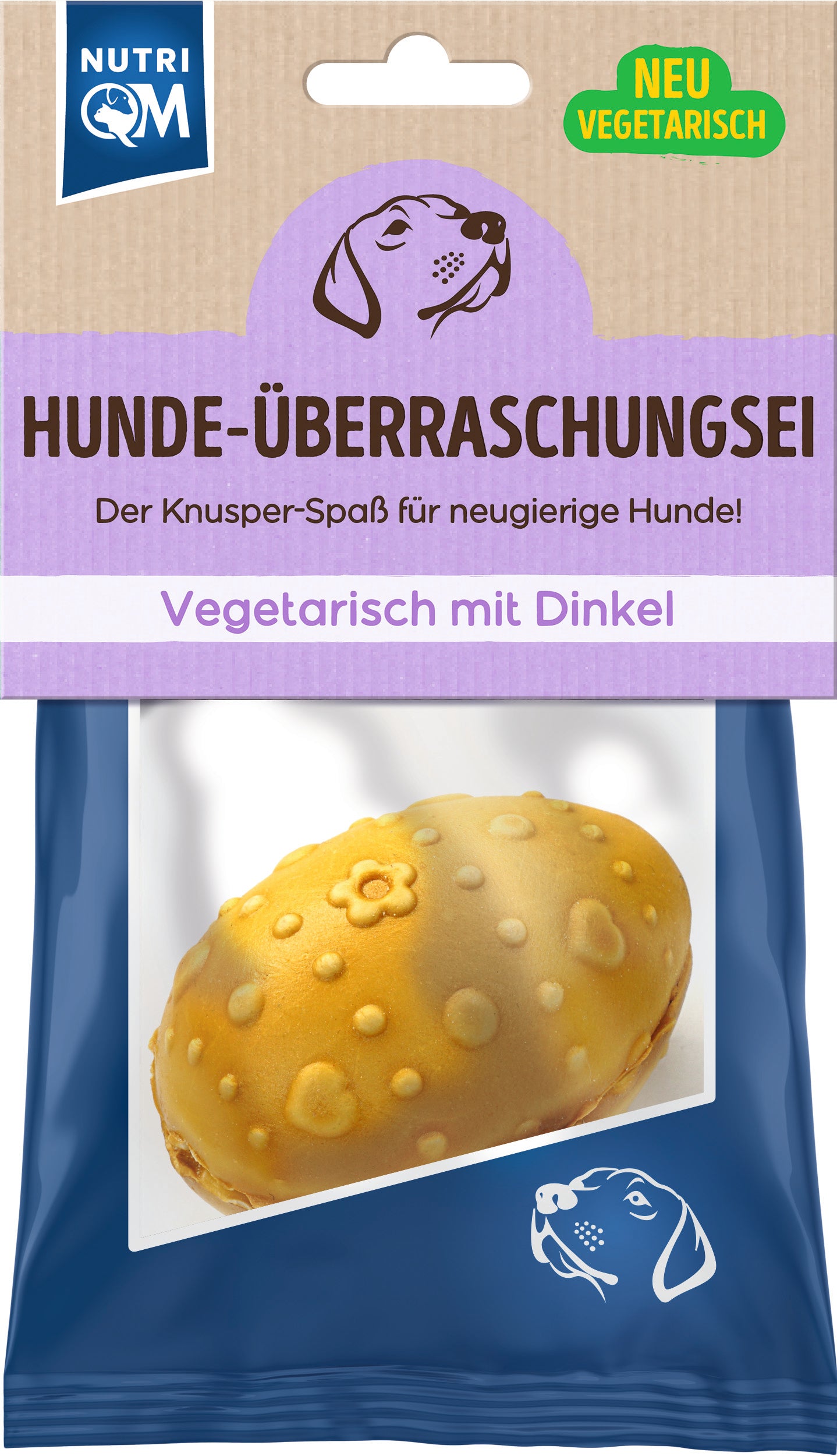 Artikel mit dem Namen NutriQM Hund Hunde-Überraschungsei Veggie Edition im Shop von zoo.de , dem Onlineshop für nachhaltiges Hundefutter und Katzenfutter.